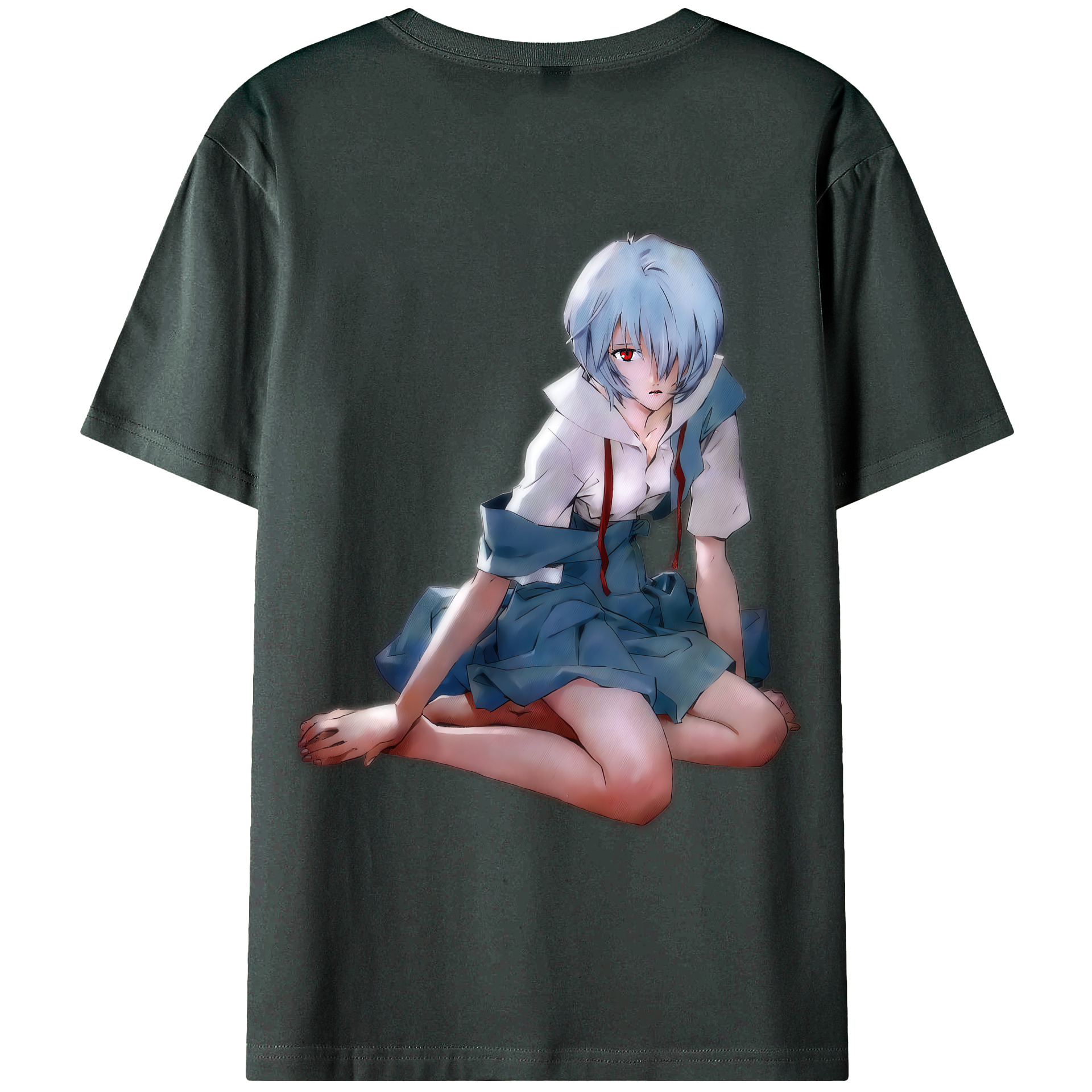 （画像用） EVA 新世紀エヴァンゲリオン 綿100％ メンズ半袖Tシャツ（バックプリント） 通気性